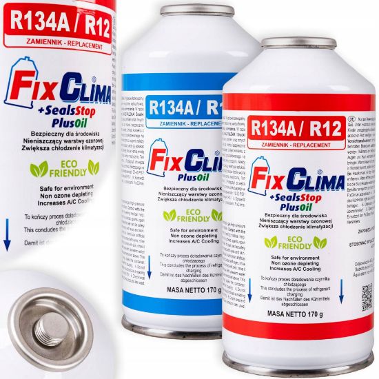 Picture of Air conditioning gas R134A refrigerant + sealant 3in1 R134A
