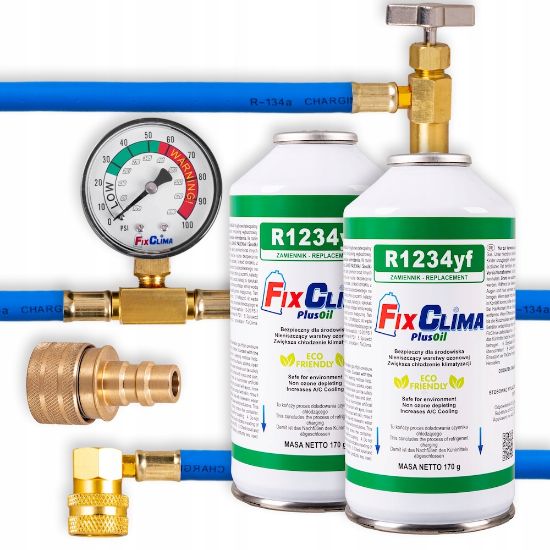 Picture of Car Air Conditioning Kit 2x R1234YF Gas + Adapter